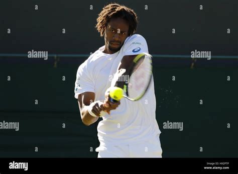 GAEL MONFILS FRANCE THE ALL ENGLAND TENNIS CLUB WIMBLEDON LONDON ...