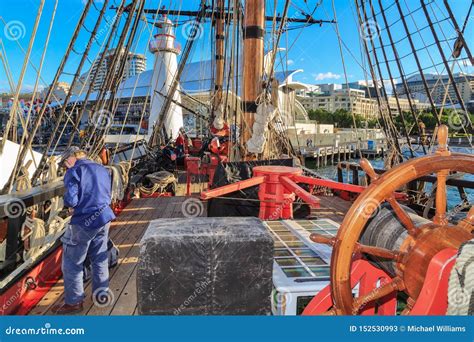 HMS Endeavour Replica Editorial Image | CartoonDealer.com #42286496