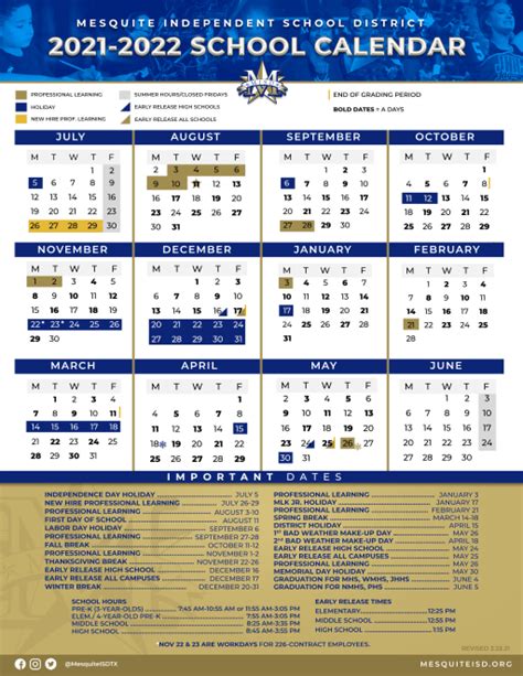 Midland Academy School Year Calendar 2022-23 - May Calendar 2022