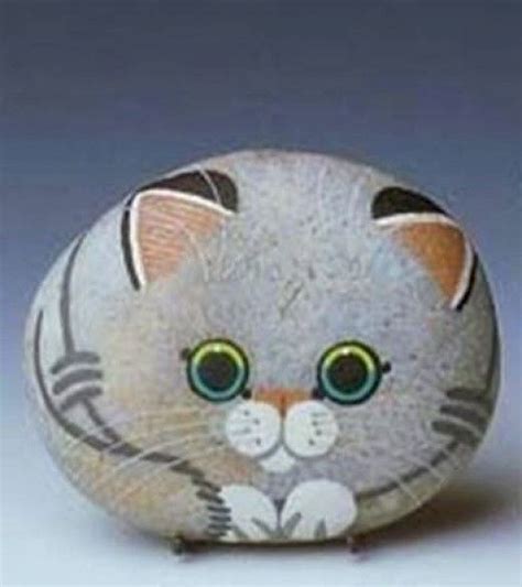 50 Inspiring DIY Painted Rocks Animals Cats for Summer Ideas (22 ...