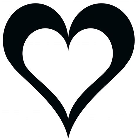 Double Heart Silhouette at GetDrawings | Free download