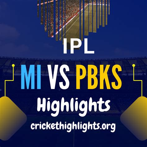 MI vs PBKS IPL Highlights - Cricket Highlights