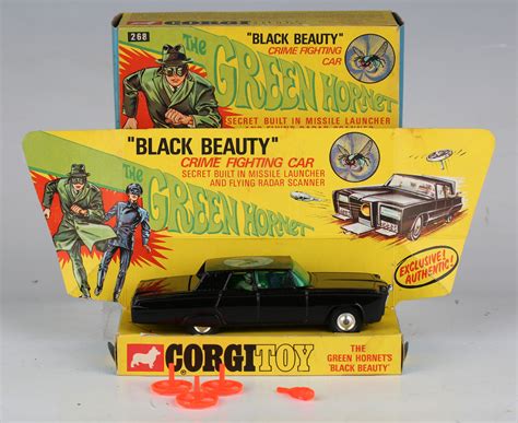 A Corgi Toys No. 268 The Green Hornet's Black Beauty, boxed with diorama, one missile and three