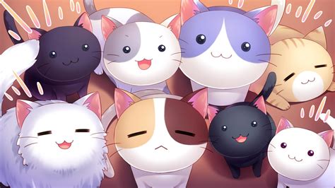 Kawaii Anime Cat Wallpapers - Wallpaper Cave