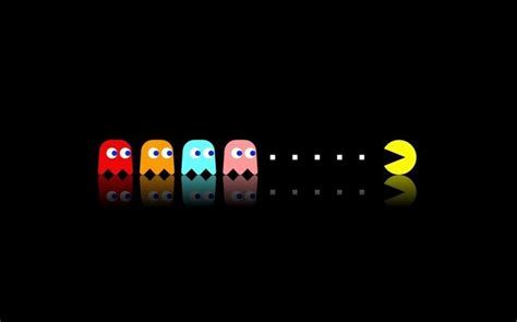 Pac Man, Retro Games, Video Games, Minimalism Wallpapers HD / Desktop and Mobile Backgrounds ...