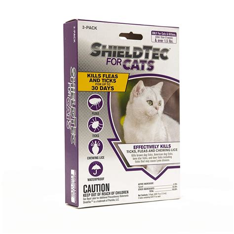 ShieldTec Flea and Tick Prevention for Cats, Kills Chewing Lice, Cat ...