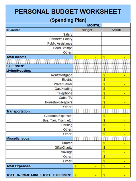 Excel personal finance budget workbook vei - scalelader