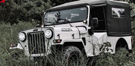 White Mahindra Jeep Di with Accelera Offroad Tyres - ModifiedX