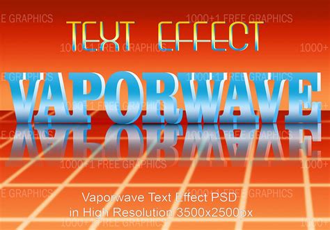 1000+1 FREE GRAPHICS : Vaporwave Text Effect PSD Vol.3