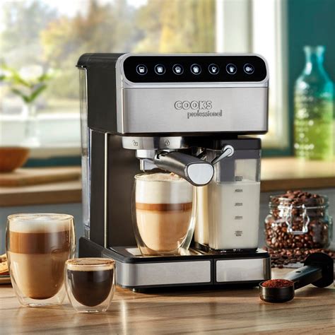 Cooks Professional Espresso Coffee Machine Maker 15 Bar Digital Barista ...