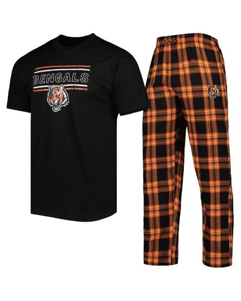 Concepts Sport /orange Cincinnati Bengals Badge Top & Pants Sleep Set At Nordstrom in Black for ...