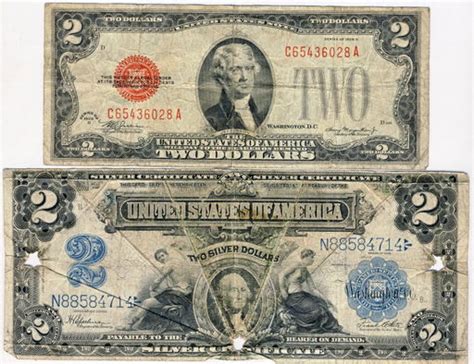 2 ANTIQUE US $2 DOLLAR SILVER BILLS - Aug 13, 2012 | Blue Moon Coins in WA