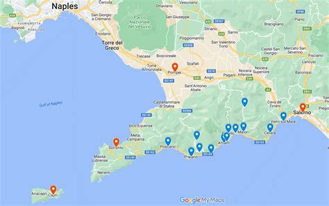 Where Is The Amalfi Coast In Italy Map - Alyssa Marianna