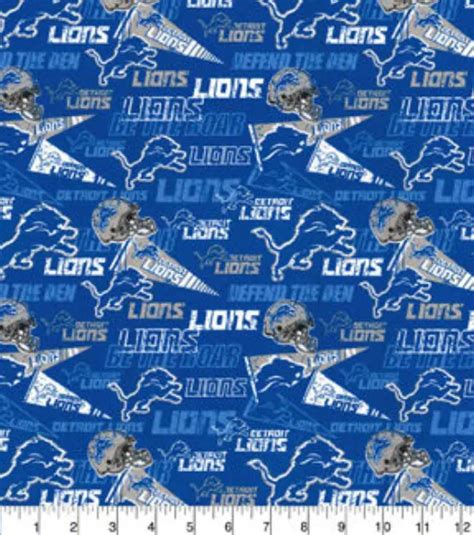 Fabric Traditions Detroit Lions Cotton Fabric Retro by Fabric ...