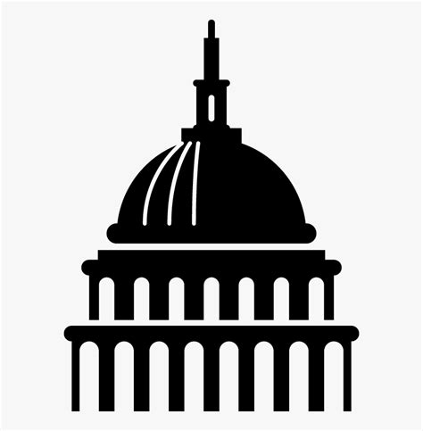 Washington Dc Capitol Building Png - Us Capitol Building Silhouette, Transparent Png - kindpng