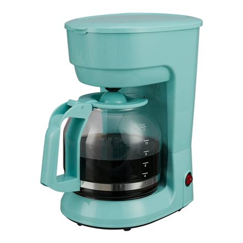 Mainstays 12-Cup Glass Carafe Coffee Maker, Mint Green - Walmart.com ...