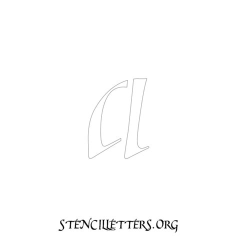 2 Inch Free Printable Individual 149 Cursive Lowercase Letter Stencils ...