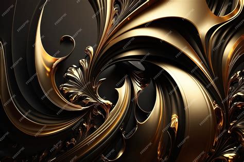 Premium AI Image | Abstract black and gold background Luxury wallpaper