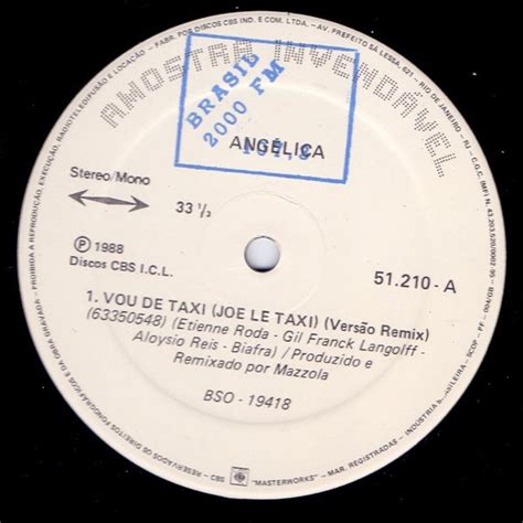 Angélica - Vou De Taxi (Joe Le Taxi) (Versão Remix) (1988, Vinyl) | Discogs