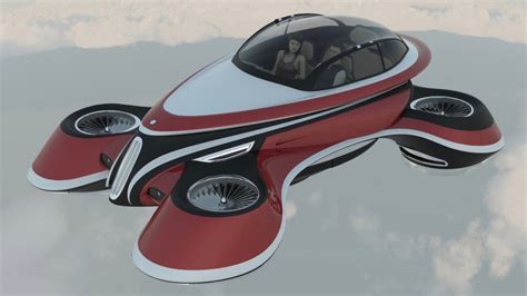 Italian firm Lazzarini Design shows retro flying car concept