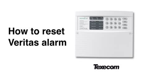 How to reset Veritas alarm | Smart Security Guide