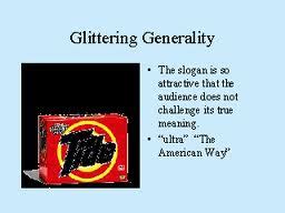 9th Grade English: Examples of Propaganda Techniques: Glittering ...