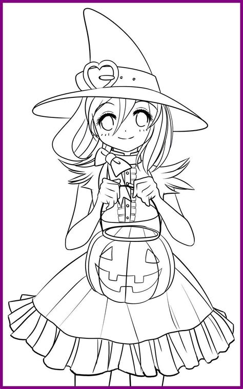 Anime Halloween Coloring Pages at GetDrawings | Free download