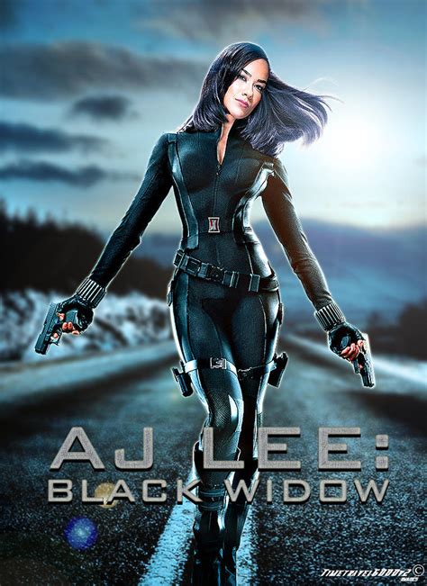 WWE AJ Lee Black Widow Poster by Timetravel6000v2 on DeviantArt