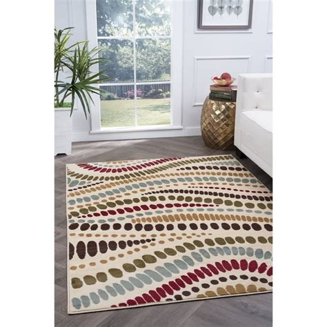 Shop Alise Lagoon Contemporary Beige Area Rug - 5' x 7' - On Sale ...