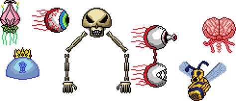 Terraria Bosses Pixel Art