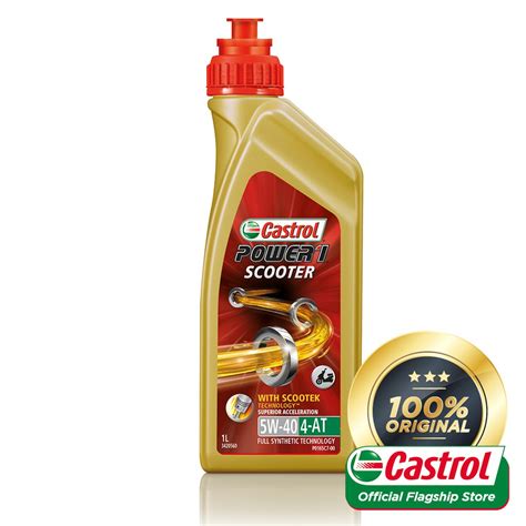 Castrol POWER1 Scooter 4T 5W-40 Full Synthetic Technology for Scooter ...