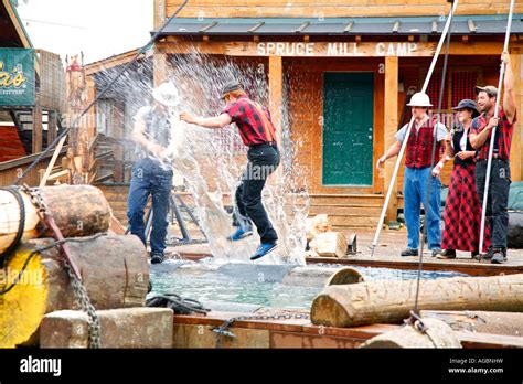 The Great Alaskan Lumberjack Show Ketchikan Alaska Stock Photo - Alamy