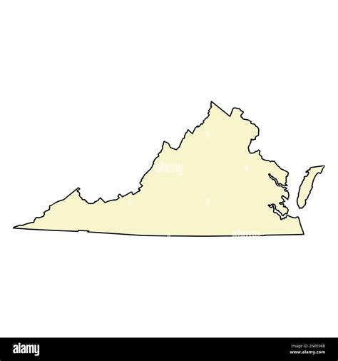 Virginia map shape, united states of america. Flat concept icon symbol ...