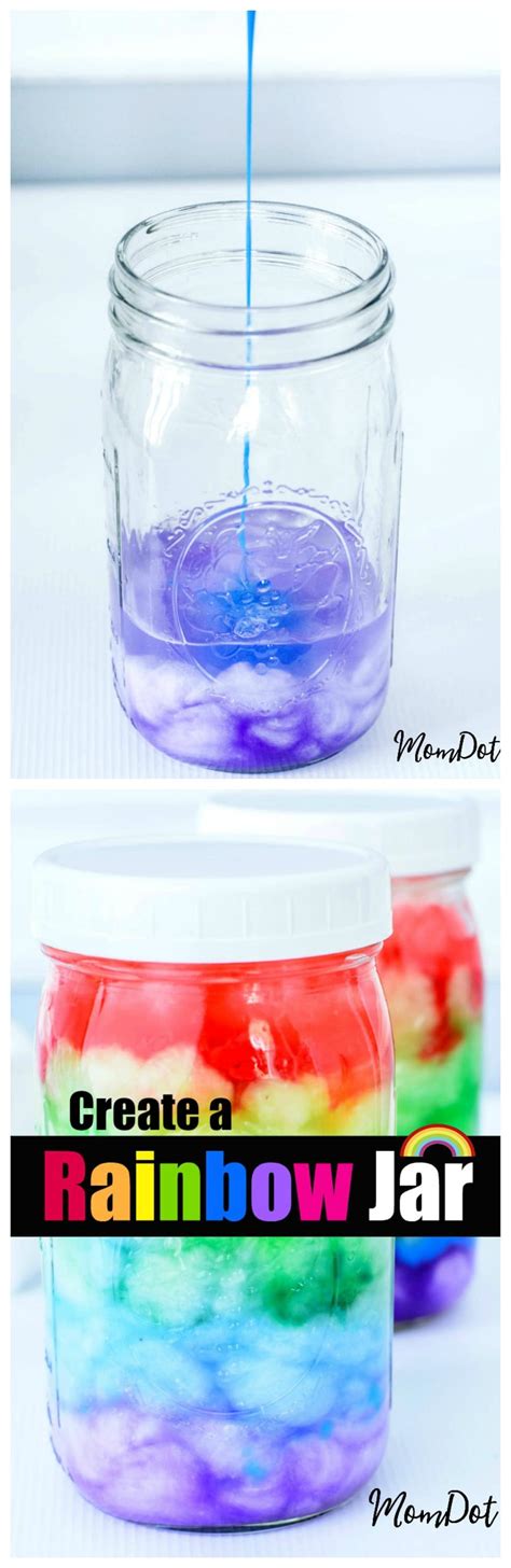 DIY Rainbow Jar Tutorial for Mason Jar Crafting