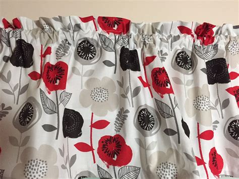 Waverly Red & Black Valance 42 Inches Wide - Etsy