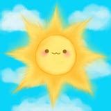 Cute Cartoon Sun With Clouds Stock Photography - Image: 9760432