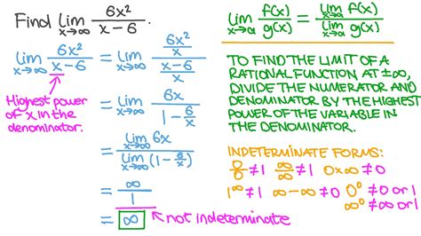 Question Video: Finding the Limit of Rational Functions at Infinity | Nagwa