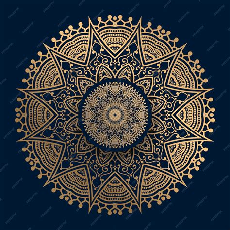 Premium Vector | Golden Islamic pattern mandala