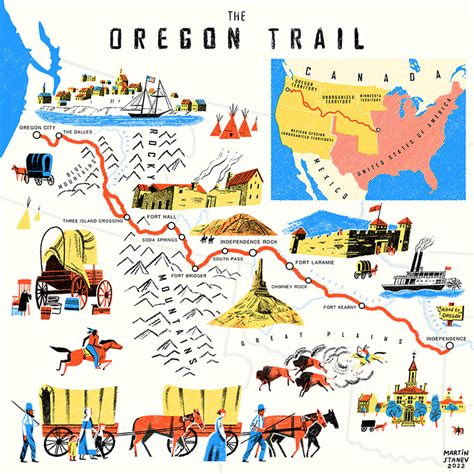 The Oregon Trail Map - Martin Stanev