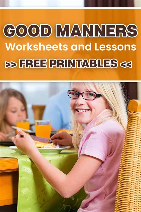 Good Manners Worksheets and Lessons (Free Printables) | Manners for kids, Good habits for kids ...