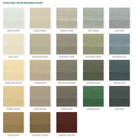 Hardie Board Colors - Effy Moom