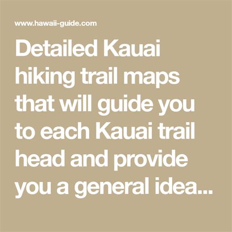 Kauai Hiking Maps | Kauai hiking, Hiking map, Kauai