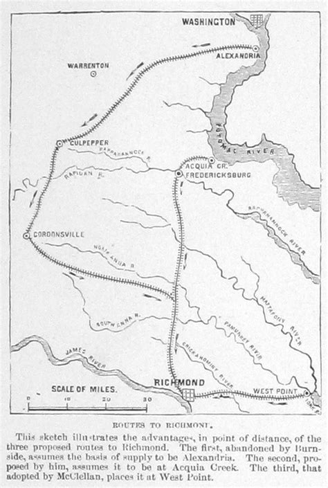 Richmond-map-routes | Civil War Pictures