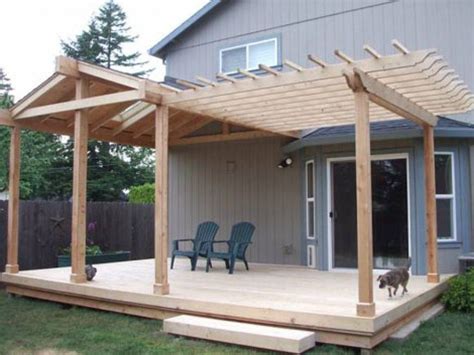 This deck patio roof is half gable and half pergola. #pergoladeck | Patio deck designs, Backyard ...