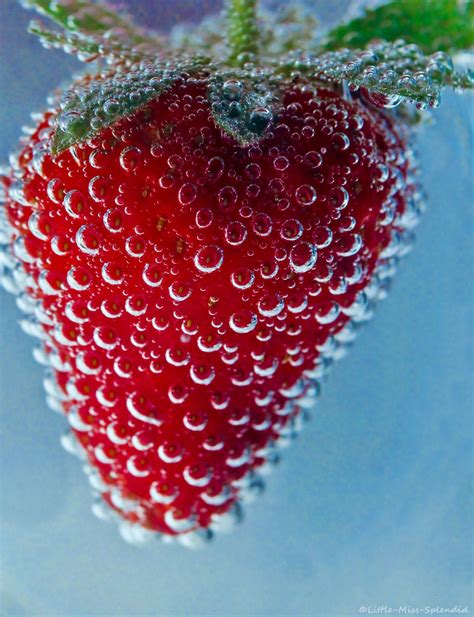 Bubbly Strawberry by Little-Miss-Splendid.deviantart.com Macro Photography Tips, Food Art ...