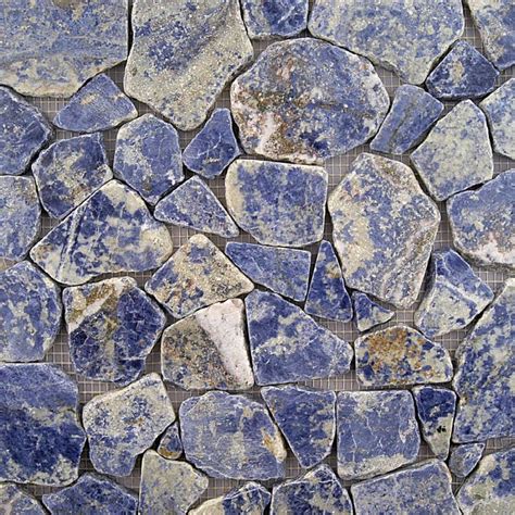 Solistone 10-Pack 12-in x 12-in Solistone Blue Natural Stone Mosaic Floor Tile at Lowes.com