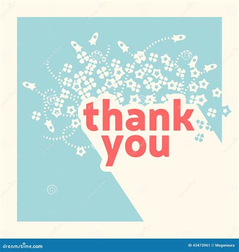 Thank You Card Design Template Stock Vector - Image: 43473961