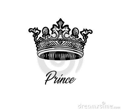 Vector Black Prince Crown Engraving