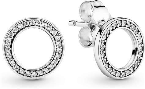 Pandora Women Silver Stud Earrings - 290585CZ: Amazon.co.uk: Jewellery