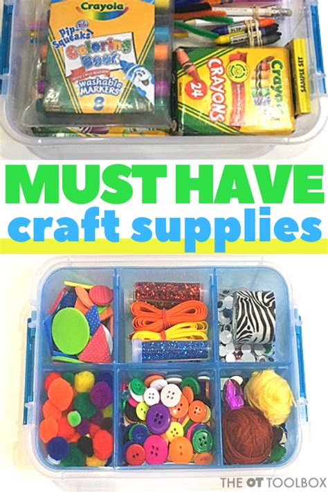 Kids Craft Supplies for Building Skills - The OT Toolbox